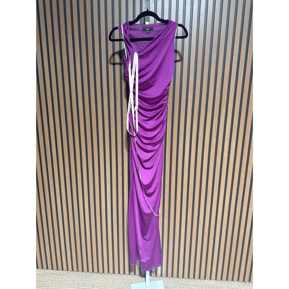 Lulus NWT Purple Sleeveless Ruched Bodycon Maxi Dress - XS